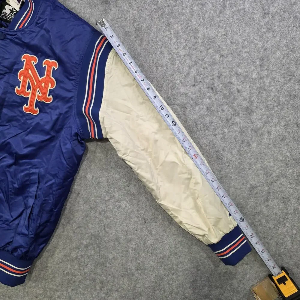 VTG New York Mets Jacket Mens Medium Blue‎ MLB Baseball Satin Varsity Starter